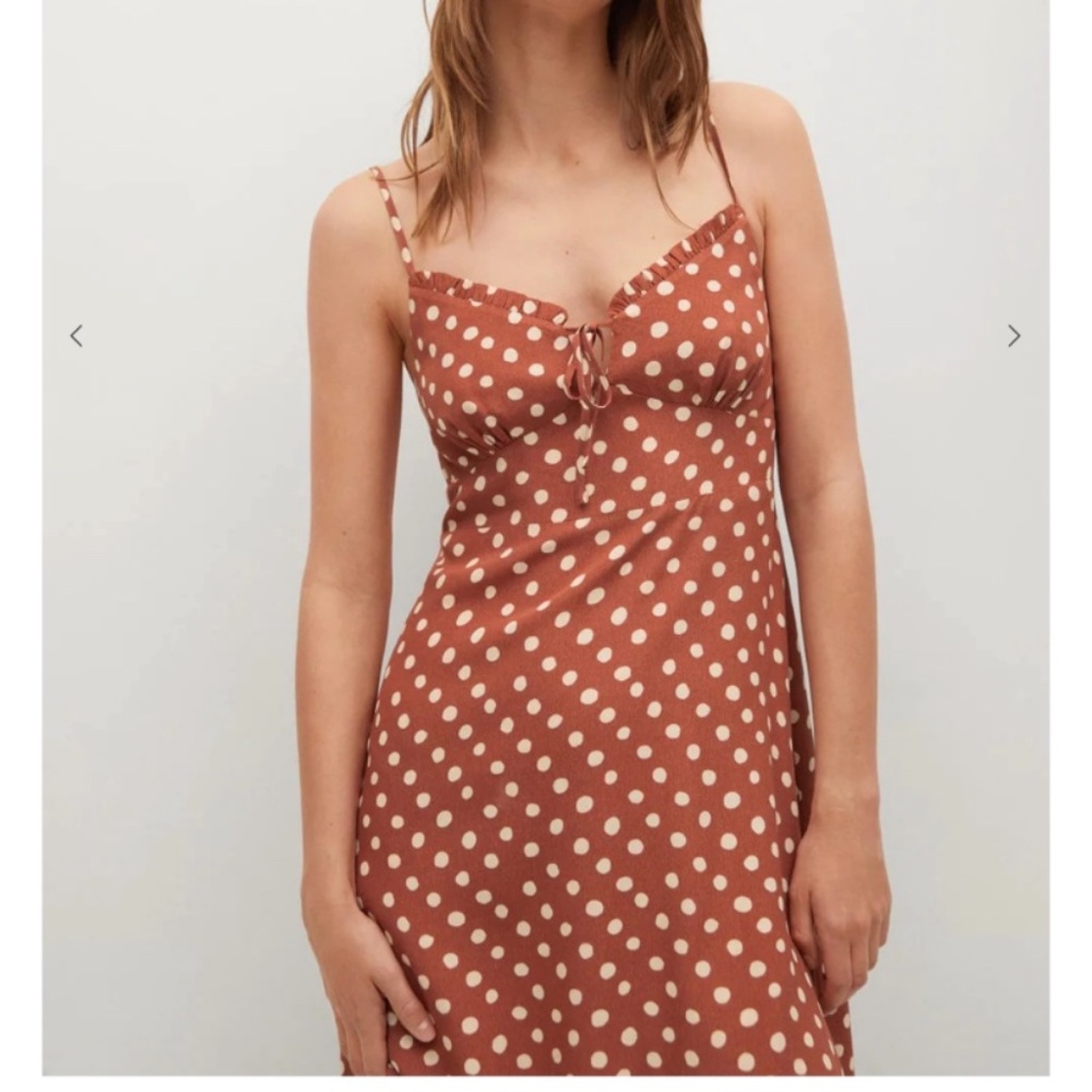 Mango flowy polka dot print sundress